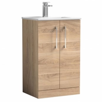 Arno Woodgrain 500mm 2-Door Floor Standing Vanity Unit