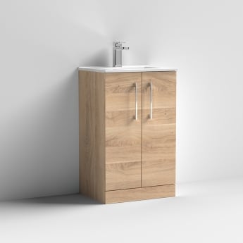 Arno Woodgrain 500mm 2-Door Floor Standing Vanity Unit