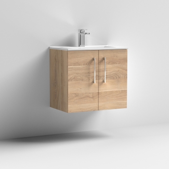 Arno Woodgrain 600mm 2-Door Wall Hung Vanity Unit