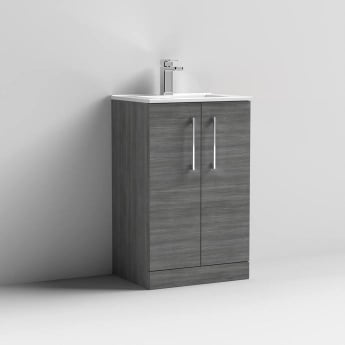 Arno Woodgrain 500mm 2-Door Floor Standing Vanity Unit