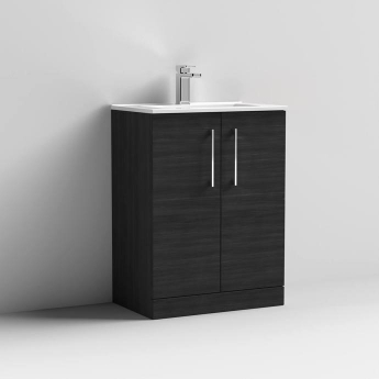 Arno Woodgrain 600mm 2-Door Floor Standing Vanity Unit