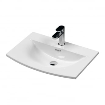 Nuie Arno Floor Standing 2-Door Vanity Unit with Basin-4 500mm Wide - Satin Green