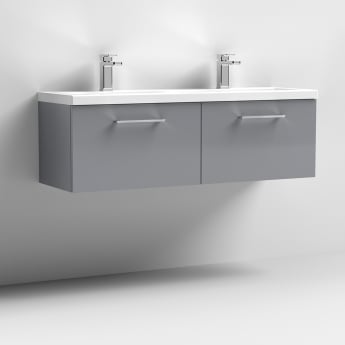 Arno Twin 1200mm 2-Drawer Wall Hung Vanity Unit