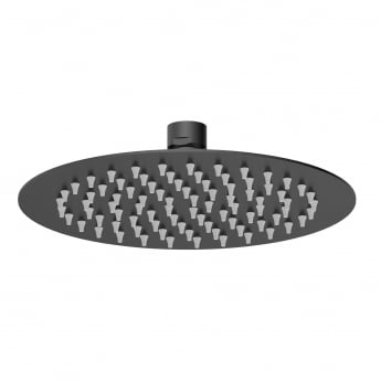 Nuie Arvan Round Fixed Shower Head 200mm x 200mm - Matt Black