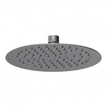 Nuie Arvan Round Fixed Shower Head 200mm x 200mm - Brushed Pewter