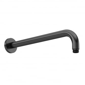 Nuie Arvan Round Wall Mounted Shower Arm 335mm Length - Matt Black