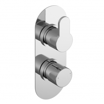 Nuie Arvan Thermostatic Concealed Shower Valve Dual Handle - Chrome