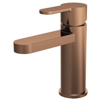 Nuie Arvan Mono Basin Mixer Tap With Push Button Waste - Brushed Bronze