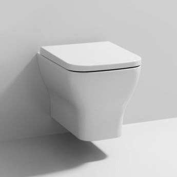 Nuie Ava Wall Hung Toilet Pan 480mm Projection - Soft Close Seat