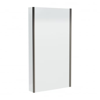 Nuie Pacific Square Bath Screen with Fixed Return Panel 1400mm H x 815mm W - 6mm Glass
