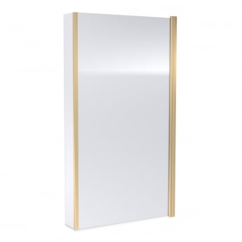 Nuie Pacific Square Bath Screen with Fixed Return Panel 1430mm H x 795mm W - 6mm Glass