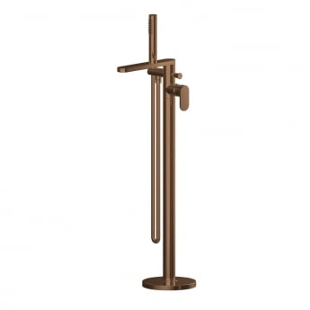 Nuie Binsey Freestanding Bath Shower Mixer Tap with Shower Kit - Brushed Bronze