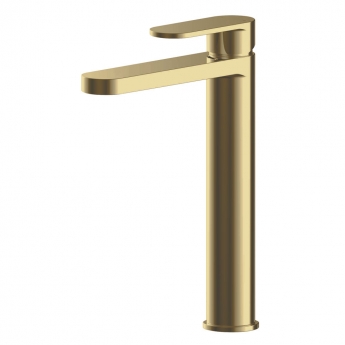 Nuie Binsey Tall Mono Basin Mixer Tap - Brushed Brass