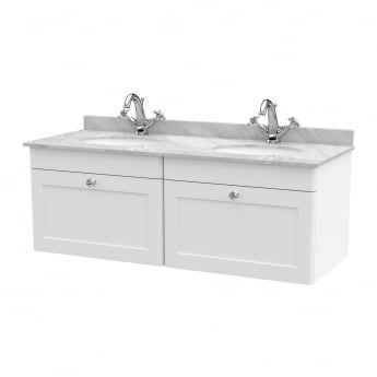 Classique Round Marble Top 1200mm 2-Drawer Wall Hung Vanity Unit