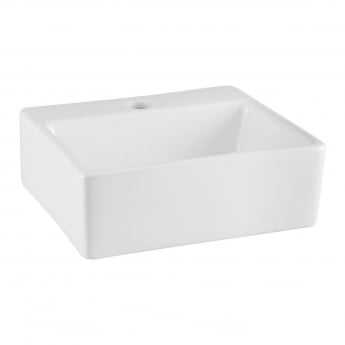 Nuie Vessel Rectangular Sit-On Countertop Basin 335mm Wide - 1 Tap Hole