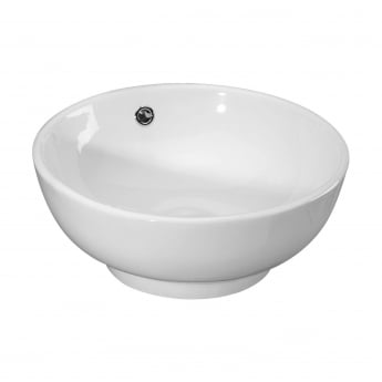 Nuie Vessel Round Sit-On Countertop Basin 410mm Diameter - 0 Tap Hole