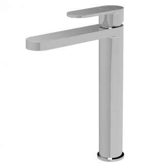 Nuie Cyprus Fluted Tall Mono Basin Mixer Tap - Chrome