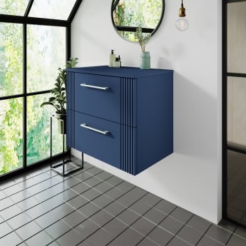 Deco 600mm 2-Drawer Wall Hung Vanity Unit with Countertop