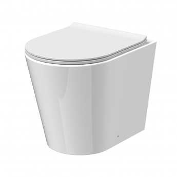 Nuie Freya Round Rimless Back to Wall Toilet - Soft Close Seat