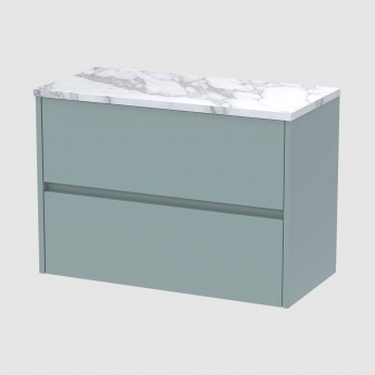 Havana 800mm 2-Drawer Wall Hung Vanity Unit with Countertop
