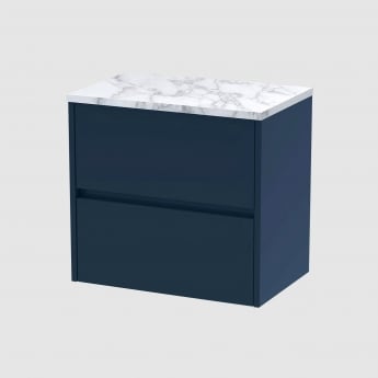 Havana 600mm 2-Drawer Wall Hung Vanity Unit with Countertop