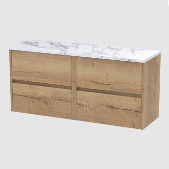Havana Twin 1200mm 4-Drawer Wall Hung Vanity Unit with Countertop