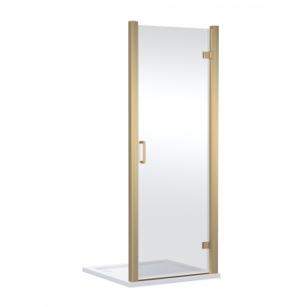 Lucie Brushed Brass 8mm Hinged Shower Door