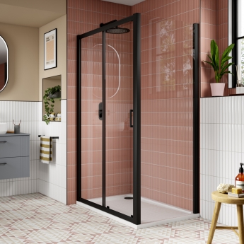 Lucie Black 8mm Sliding Shower Door