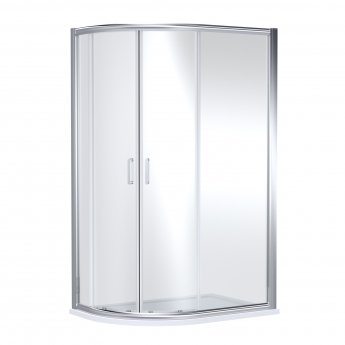 Lucie Chrome Offset Quadrant Shower Enclosure 1200mm x 800mm - 8mm Glass