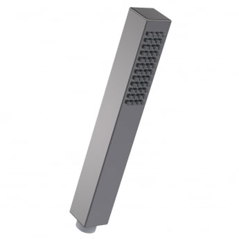 Nuie Minimalist Square Shower Handset - Brushed Pewter