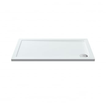 Nuie Pearlstone Rectangular Shower Tray 1200mm x 700mm - White