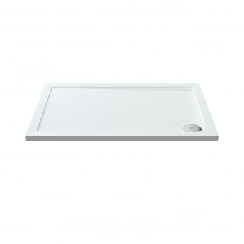 Nuie Pearlstone White Rectangular Shower Tray 1200mm x 700mm