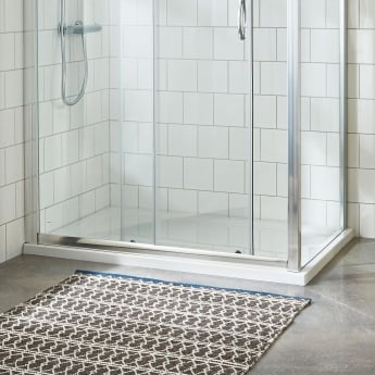 Pearlstone White 40mm Rectangular Shower Tray