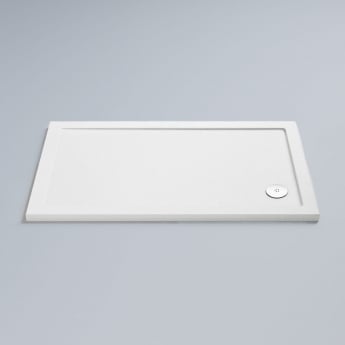 Pearlstone Slip-Resistant White 40mm Rectangular Shower Tray