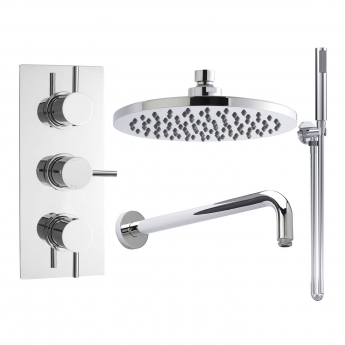 Nuie Quest Triple Thermostatic Complete Shower Valve and Shower Kit