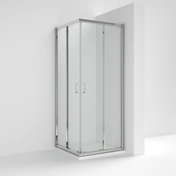 Rene Chrome Corner Entry Shower Enclosure - 6mm Glass