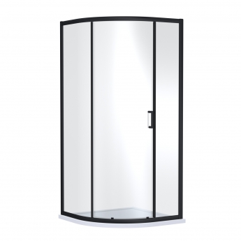 Nuie Rene Black Single Entry Quadrant Shower Enclosure 900mm x 900mm - 6mm Glass