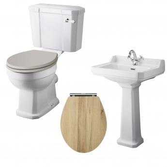 Nuie Richmond Traditional Bathroom Suite 595mm Wide - 1 Tap Hole