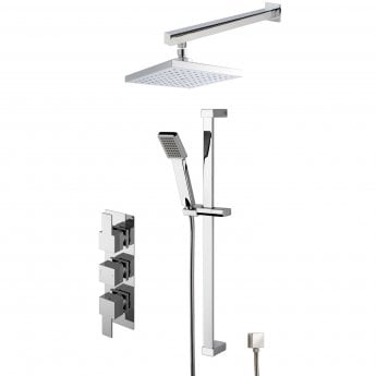 Nuie Sanford Triple Thermostatic Concealed Complete Mixer Shower - Chrome