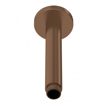 Nuie Round Ceiling-Mounted Shower Arm 160mm Length - Brushed Bronze