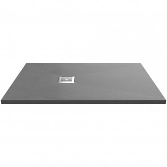 Nuie Slimline Grey Slate Effect Rectangular Shower Tray 1600mm x 800mm