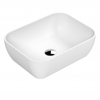 Nuie Vessel Square Sit-On Countertop Basin 455mm Wide - Matt White