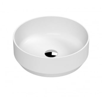 Nuie Vessel Round Sit-On Countertop Basin 350mm Wide - Matt White