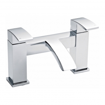 Nuie Vibe Mono Basin Mixer Tap and Bath Filler Tap Pillar Mounted - Chrome