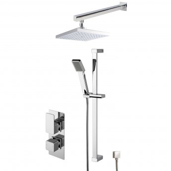 Nuie Windon Twin Thermostatic Concealed Complete Mixer Shower with Diverter - Chrome