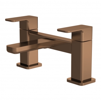 Nuie Windon Pillar Mounted Bath Filler Tap - Brushed Bronze