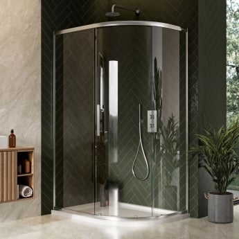 Orbit A8 1-Door Offset Quadrant Shower Enclosure - 8mm Glass