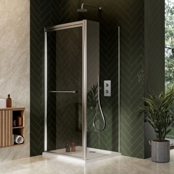 Orbit A8 In-Fold Door Square Shower Enclosure - 8mm Glass