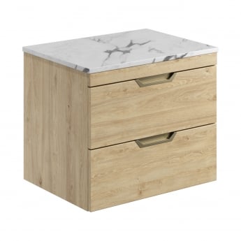 Orbit Aubrey 600mm 2-Drawer Wall Hung Countertop Vanity Unit