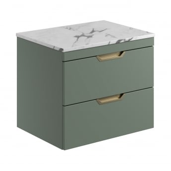 Orbit Aubrey 600mm 2-Drawer Wall Hung Countertop Vanity Unit